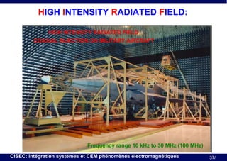 HIGH INTENSITY RADIATED FIELD:

CISEC: intégration systèmes et CEM phénomènes électromagnétiques

37/

 