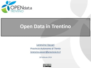 Open Data project in Trentino