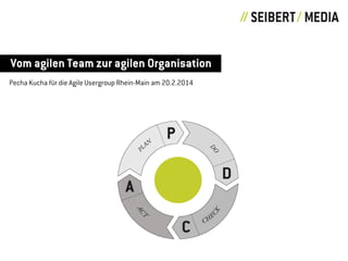 Vom agilen Team zur agilen Organisation
Pecha Kucha für die Agile Usergroup Rhein-Main am 20.2.2014

 
