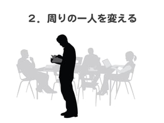 ２．周�りの一人を変える  

 