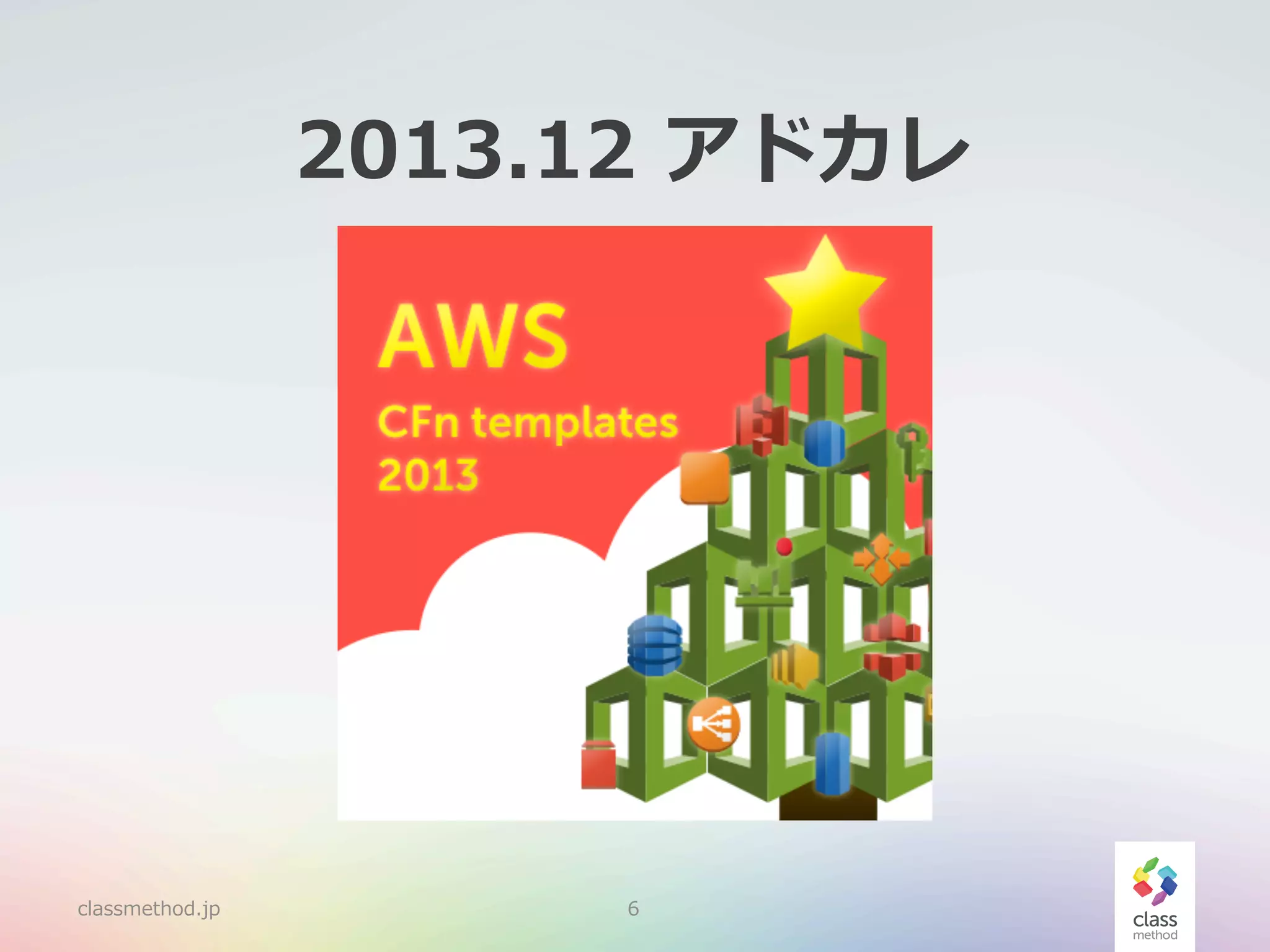 2013.12  アドカレ

classmethod.jp

6

 