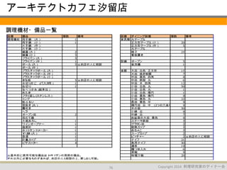 料理研究家のディナー会 運営マニュアル