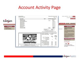 Account Activity Page
 