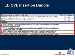 ED CVL Insertion Bundle

Page 10

Pediatrics

xxx00.#####.ppt 2/26/2014 6:39:21 PM

 