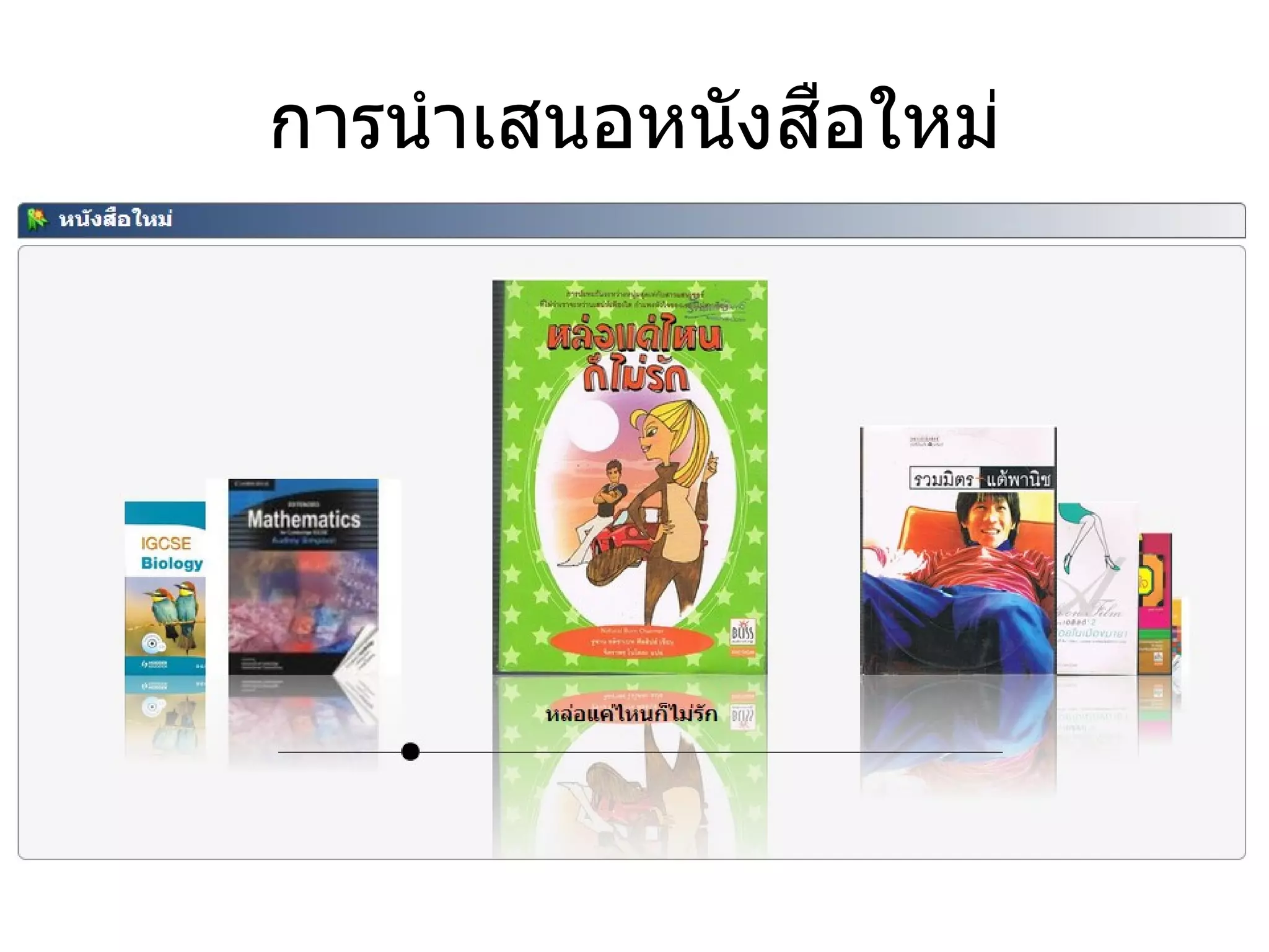 การนาเสนอหนังสือใหม่
 