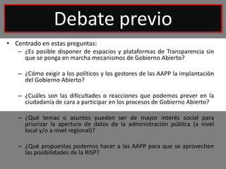 Presentación sobre Gobierno Abierto (#oGov) para la Escuela de Liderazgo de CPAUM, Murcia, 07/03/2014