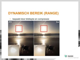 DYNAMISCH BEREIK (RANGE)
• bepaald door bitdiepte en compressie
 