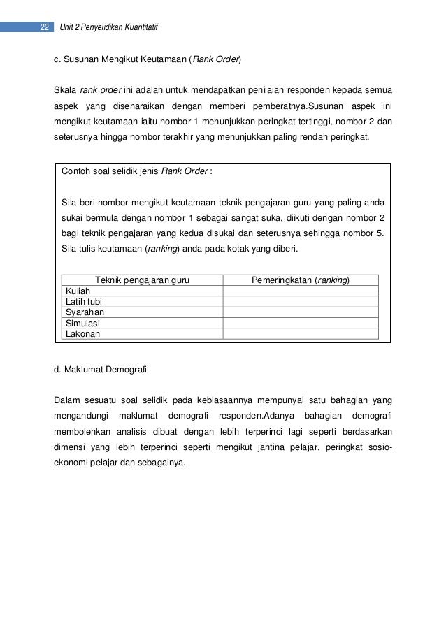 Contoh Soalan Kajian Kuantitatif - Selangor q