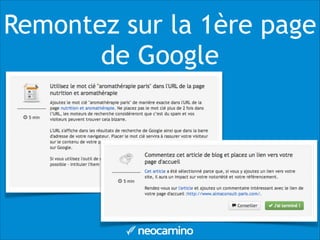 Remontez sur la 1ère page
de Google
 