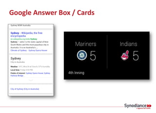 Google Answer Box / Cards
 