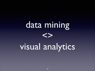 data mining	

	

visual analytics
16
 