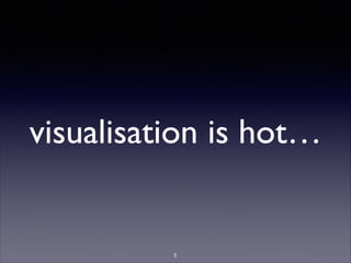 visualisation is hot…
5
 