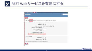 REST Webサービスを有効にする
12
 