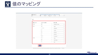 値のマッピング
18
 