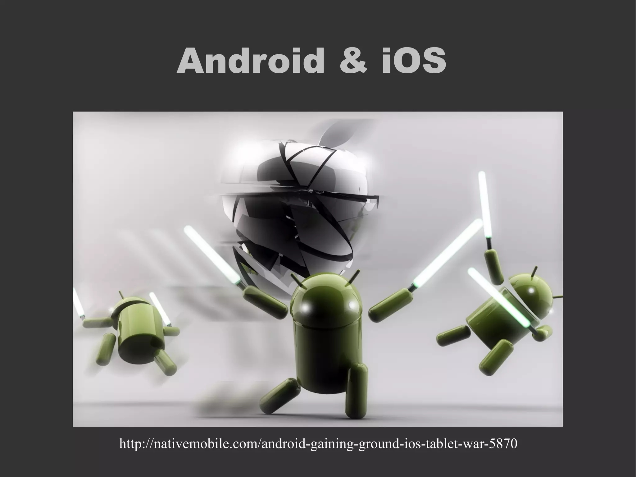 Android & iOS
http://nativemobile.com/android-gaining-ground-ios-tablet-war-5870
 