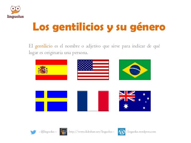 Gentilicios en Español