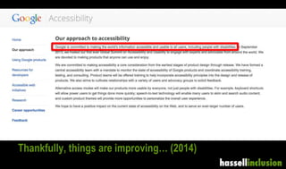 Thankfully, things are improving… (2014)
 