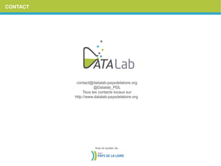 CONTACT
contact@datalab-paysdelaloire.org
@Datalab_PDL
Tous les contacts locaux sur
http://www.datalab-paysdelaloire.org
Avec le soutien de
 