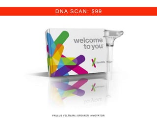 DNA SCAN: $99
PAULUS VELTMAN | SPEAKER INNOVATOR
 