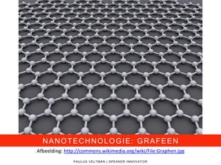 PAULUS VELTMAN | SPEAKER INNOVATOR
Afbeelding: http://commons.wikimedia.org/wiki/File:Graphen.jpg
NANOTECHNOLOGIE: GRAFEEN
 