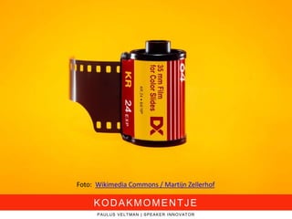 PAULUS VELTMAN | SPEAKER INNOVATOR
KODAKMOMENTJE
Foto: Wikimedia Commons / Martijn Zellerhof
 