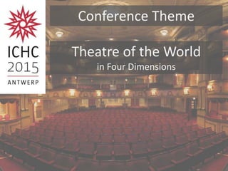 Theatre of the World
in Four Dimensions
Conference Theme
Theatre of the World
in Four Dimensions
 