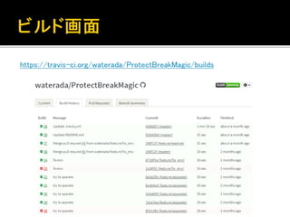 https://travis-ci.org/waterada/ProtectBreakMagic/builds
 