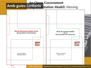 27 ‘Com han de comunicar les institucions’. Jordi Graells i Costa. Citilab, 28 de març de 2014 CC – BY 3.0
Sisena edició:
octubre 2013
Amb guies i criteris
‘Com han de comunicar les institucions’. Jordi Graells i Costa. Citilab, 28 de març de 2014 CC – BY 3.0
 
