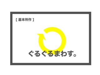 ぐるぐるまわす。
[ 基本所作 ]
 