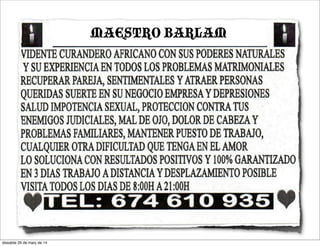 dissabte 29 de març de 14
 