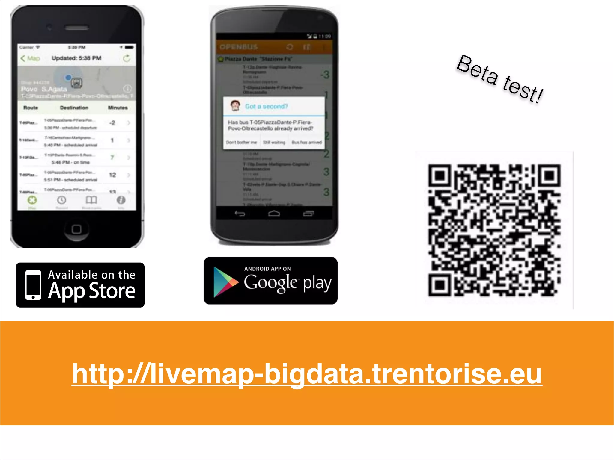 http://livemap-bigdata.trentorise.eu
Beta test!
 