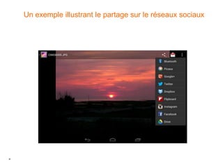 4
Un exemple illustrant le partage sur le réseaux sociaux
 