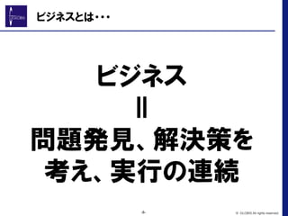 ビジネスとは・・・
ビジネス
ll
問題発見、解決策を
考え、実行の連続
-8- © GLOBIS All rights reserved.
 