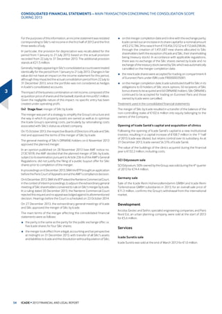 ICADE • 2013 FINANCIAL AND LEGAL REPORT6
1
,7(06 2)b%86,1(66 Ş $7,9,7,(6 $1' 5(68/76
 %86,1(66 $7,9,7,(6 $1' 5(68/76 
 3URSHUW ,QYHVWPHQW 'LYLVLRQ
 2YHUYLHZ
The portfolio of ,FDGH 3URSHUW ,QYHVWPHQW GLYLVLRQ UHSUHVHQWLQJ
PRUHWKDQbPLOOLRQbP2
RIOHDVDEOHVXUIDFHDUHDPDLQOFRPSULVHVRIILFHV
DQGEXVLQHVVSDUNV,FDGHDOVRRSHUDWHVLQWKHKHDOWKFDUHHVWDEOLVKPHQW
VHJPHQW DQG PRUH PDUJLQDOO WKH UHWDLO VHJPHQW )LQDOO ,FDGH RZQV D
YHU VPDOO QXPEHU RI QRQVWUDWHJLF DVVHWV VXFK DV ZDUHKRXVHV RIILFHV
DQG ODQG LQ *HUPDQ DV ZHOO DV KRXVHV
6LOLF ZDV LQWHJUDWHG RQ b-XO  ,WV SRUWIROLR UHSUHVHQWLQJ
bPLOOLRQbP2
LV PDGH XS H[FOXVLYHO RI RIILFHV DQG EXVLQHVV SDUNV 7KH
ORFDWLRQ RI 6LOLFšV SRUWIROLR VWUHQJWKHQV DQG HQKDQFHV ,FDGHšV UROH DV D
PDMRU SODHU LQ WKH GHYHORSPHQW RI *UHDWHU 3DULV
3RUWIROLR EUHDNGRZQ LQ OHDVDEOH VXUIDFH DUHDV
*HRJUDSKLF UHJLRQ
LQbP2
 