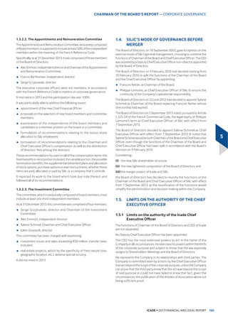 ICADE • 2013 FINANCIAL AND LEGAL REPORT 13
1
,7(06 2)b%86,1(66 Ş $7,9,7,(6 $1' 5(68/76
$VVHWV
$VVHW
DFTXLVLWLRQV
$VVHW
UHVWUXFWXULQJ
RQVWUXFWLRQV
H[WHQVLRQV
5HQRYDWLRQ PDMRU
PDLQWHQDQFH 7RWDO
2ƸFHV LQ )UDQFH  39.3 34.6 4.2 78.1
%XVLQHVV SDUNV 6.6 8.7 65.6 19.1 100.0
675$7(*, $66(76 3257)2/,2 6.6    
6KRSV DQG VKRSSLQJ FHQWUHV    0.7 0.7
+HDOWKFDUH 130.4  19.0 0.5 149.9
$/7(51$7,9( $66(76 3257)2/,2     
121675$7(*, $66(76 3257)2/,2     
,QYHVWPHQW LQWUDJURXS EXVLQHVVHV     
3523(57 ,19(670(17 ',9,6,21    33.3 
7KLV SROLF FDQ EH GLYLGHG LQWR IRXU WSHV RI LQYHVWPHQWV
$VVHW DFTXLVLWLRQV
,FDGHSXUVXHVDVHOHFWLYHDFTXLVLWLRQVWUDWHJFRQFHUQLQJDVVHWVZLWKKLJK
SURILWDELOLWDQGJHQHUDWLQJLQVWDQWFDVKIORZV,QWRWDODFTXLVLWLRQV
UHSUHVHQWſbPLOOLRQDQGUHODWHWRIRXUKHDOWKFDUHHVWDEOLVKPHQWDQGDQ
H[WHQVLRQ IRU ſbPLOOLRQ DV ZHOO DV EXLOGLQJ ODQG LQ )UHVQHV DGMDFHQW
WR WKH 3DUF GH OD HULVDLH DFTXLUHG LQb'HFHPEHUb IRU ſbPLOOLRQ
$VVHW UHVWUXFWXULQJ
Icade selectively restructures assets generating a significant potential
IRU SURILWDELOLW 0RVW UHVWUXFWXULQJ LQ  UHODWHG WR
‹ RIILFHV LQ )UDQFHbIRU D WRWDO RI ſbPLOOLRQ LQFOXGLQJ ZRUN RQ WKH
(4+2 7RZHU GHOLYHUHG LQb-XOb DQG WKH 3% 7RZHU FXUUHQWO
XQGHUJRLQJ UHVWUXFWXULQJ
‹ EXVLQHVV SDUNV ſbPLOOLRQ SDUWLFXODUO UHODWHV WR UHQRYDWLRQ ZRUN
RQ EXLOGLQJV LQ WKH 3DULV SDUNV IRU ſbPLOOLRQ DQG bPLOOLRQ WR WKH
/RV $QJHOHV EXLOGLQJ LQ 5XQJLV OHW HQWLUHO WR 6VWªPH 8 IRU D WHUP
of 12 years.
RQVWUXFWLRQV H[WHQVLRQV RI DVVHWV
These investments mainly related to:
‹ VWUDWHJLF DVVHWV IRU ſbPLOOLRQ LQ  LQFOXGLQJ
– IRXU FRQVWUXFWLRQ SURMHFWV ODXQFKHG WKLV HDU /H 0LOO«QDLUH 
ſbPLOOLRQ 