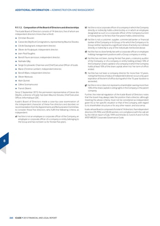 $VRIb'HFHPEHU
  RI VXUIDFH DUHDV XQGHU FRQVWUXFWLRQ KDG EHHQ VROG
‹ RWKHU SURMHFWV XQGHU FRQVWUXFWLRQ DUH DOVR SRVWHG LQ ,FDGHšV
FRQVROLGDWHG DFFRXQWV XVLQJ WKH HTXLW PHWKRG DQG UHSUHVHQW
DOPRVW bP2
DV DW b'HFHPEHU 
‹ DV DW b'HFHPEHU  SURMHFWV DW WKH VHWXS VWDJHbUHSUHVHQWHG
bP2
FRPSDUHG ZLWK bP2
DV DW b'HFHPEHU  