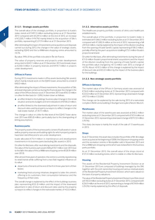 ICADE • 2013 FINANCIAL AND LEGAL REPORT 3
1
,7(06 2)b%86,1(66 Ş $7,9,7,(6 $1' 5(68/76
 $FWLYLWLHV DQG UHVXOWV
 .( ),*85(6 Ş b 