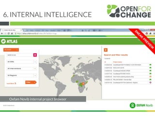6. INTERNAL INTELLIGENCE
Oxfam Novib internal project browser
 