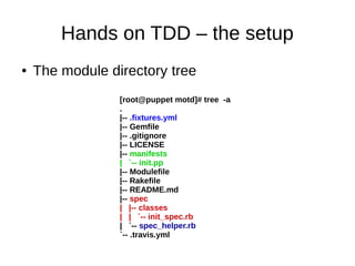 Puppet Camp Paris 2014: Test Driven Development | PDF