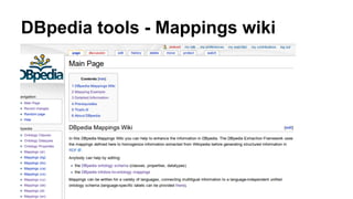 DBpedia tools - Mappings wiki
 