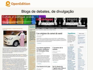 Blogs de debates, de divulgação
 