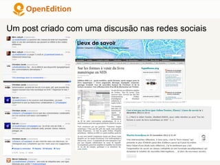 Um post criado com uma discusão nas redes sociais
 