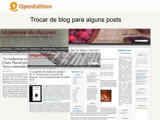 Trocar de blog para alguns posts
 