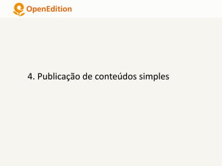 4. Publicação de conteúdos simples
 