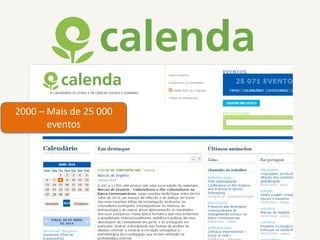 2000 – Mais de 25 000
eventos
 