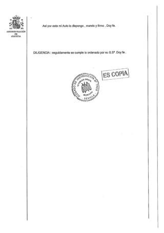 Auto judicial desalojo de la Corrala Utopia