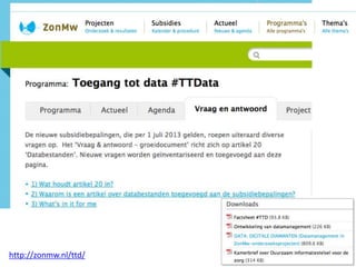 Deze sheet alleen gebruiken voor bijvoorbeeld een
screenshot van een applicatie. Door het ontbreken
van stijlkenmerken kan de screenshot zo groot
mogelijk. Voor alle andere informatie altijd een
sheet met stijlkenmerken gebruiken!
http://zonmw.nl/ttd/
 