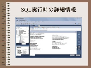 SQL実行時の詳細情報
 