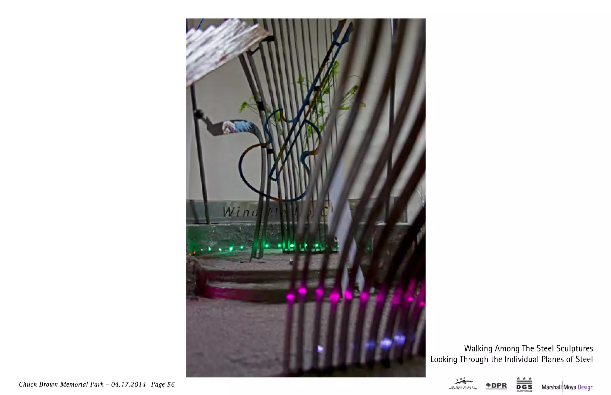 Chuck Brown Memorial Park - 04.17.2014 Page 56
Walking Among The Steel Sculptures
Looking Through the Individual Planes of Steel
 