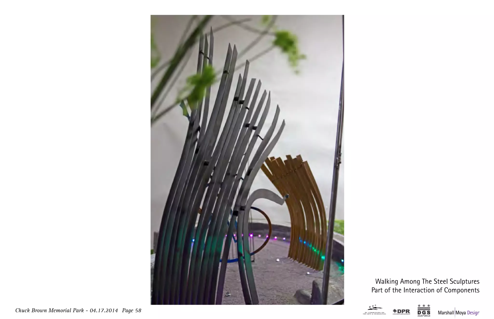 Chuck Brown Memorial Park - 04.17.2014 Page 58
Walking Among The Steel Sculptures
Part of the Interaction of Components
 